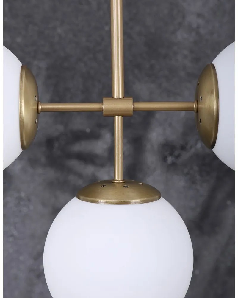 Biele/v zlatej farbe závesné svietidlo so skleneným tienidlom ø 15 cm Seagull – Squid Lighting