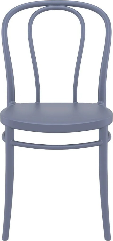 VICTOR záhradná stolička bez podrúčok dark grey