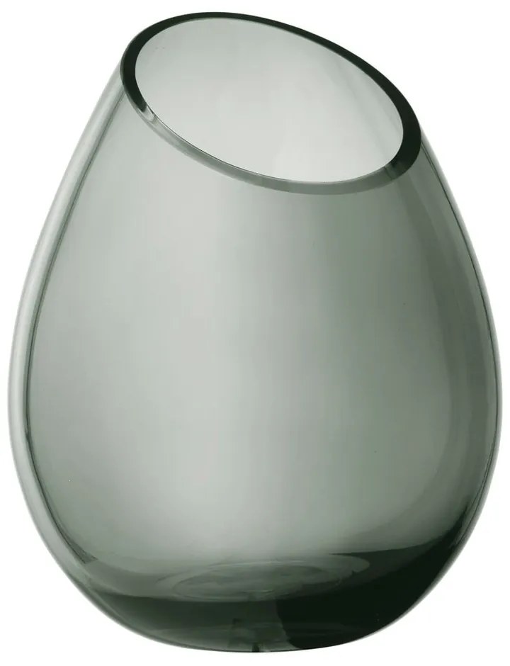 Zelená sklenená váza Blomus Raindrop, výška 24 cm
