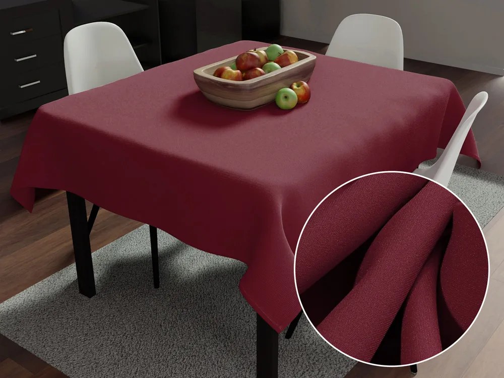 Biante Dekoračný štvorcový obrus Rongo RG-044 Tmavé bordó 100x100 cm
