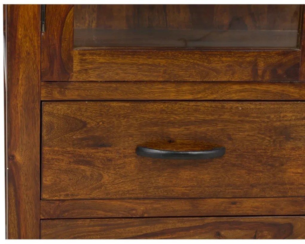 furniture-nabytek.cz - Masivní vitrína Palison z palisandru, lakovaná, tmavě hnědá