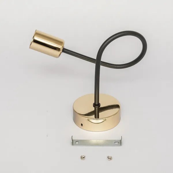 Nástenné svietidlo OXFORD 1xE27/15W/230V zlatá/čierna