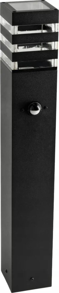 BERGE Záhradná lampa Malibu - ME0021 - E27 - 60 cm - čierna - pohybové čidlo