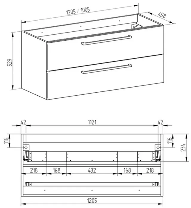 Mereo Mereo, Bino, kúpeľňová skrinka 101 cm, biela, MER-CN672S