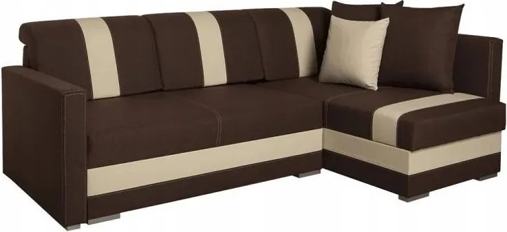 Rohová sedacia súprava Navegan (čokoládová béžová) (p)