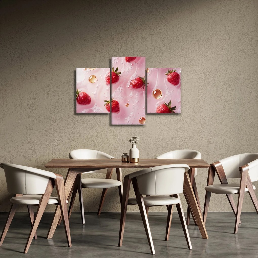 Obraz - Jahody v bublinách (90x60 cm)