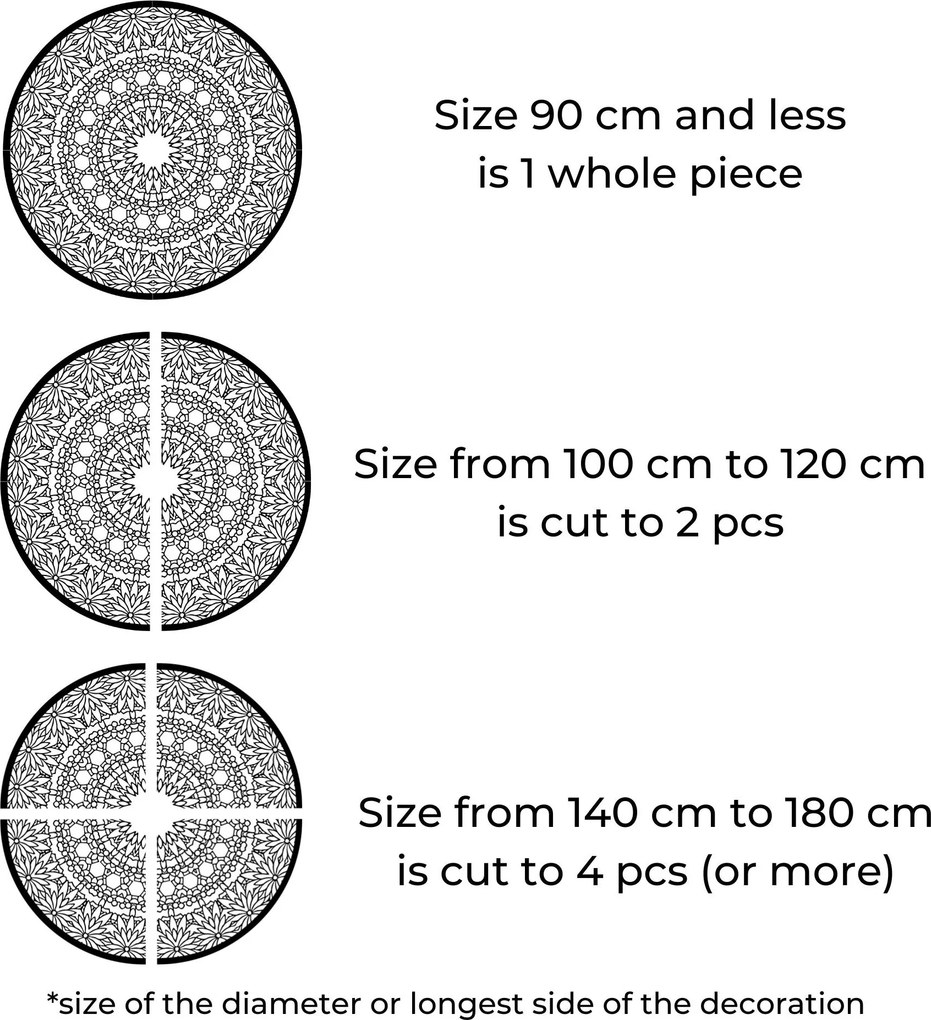 Luxusná drevená mandala na stenu 3D dekorácia do interiéru | HELA: HDF - Orech 30 cm 4341-79186 HDF0342