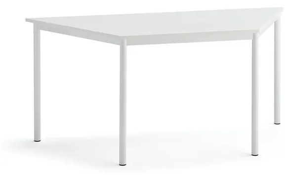 Stôl SONITUS TRAPETS, 1600x800x720 mm, HPL - biela, biela