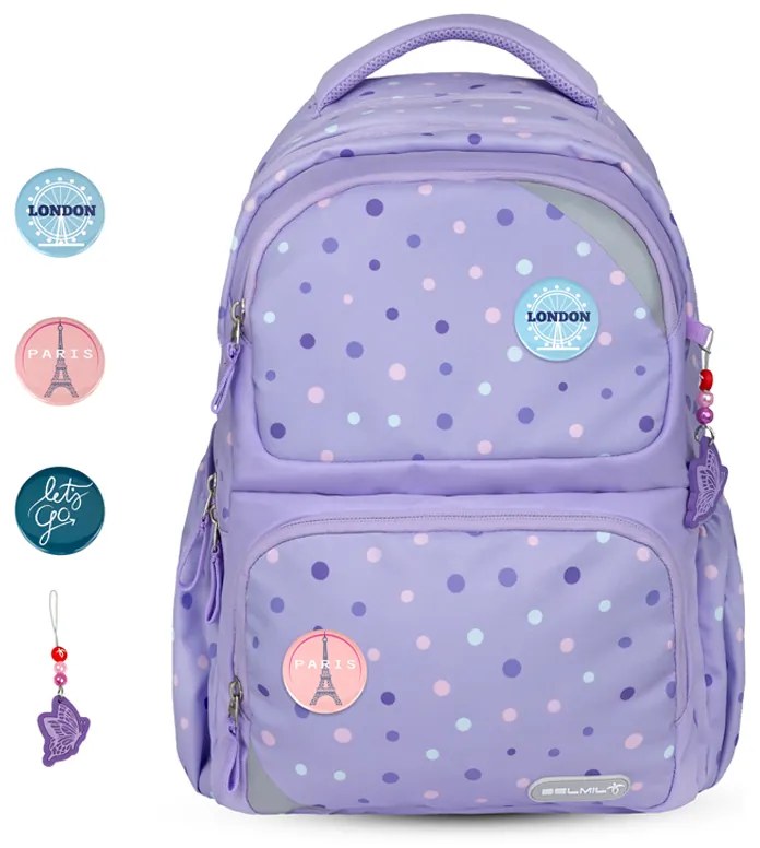 Školský batoh BELMIL Maxi pack Purple Dots