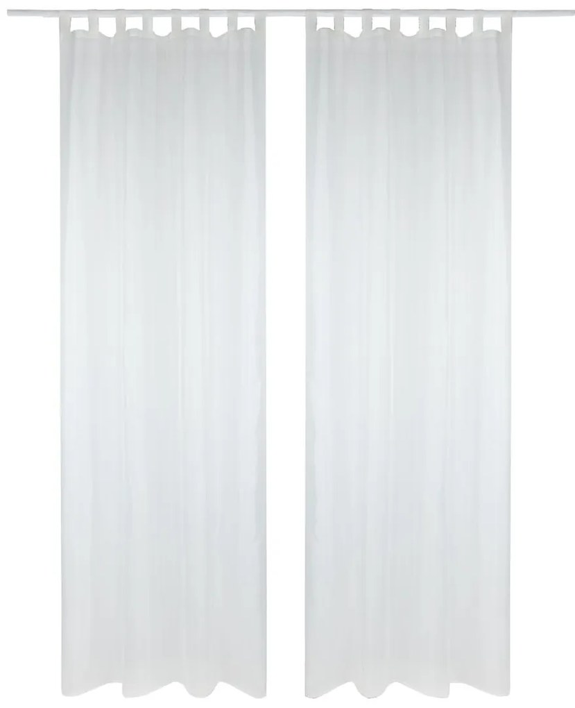 MERADISO® Závesy, 135 x 265 cm, 2 kusy (biela), biela (100302954)