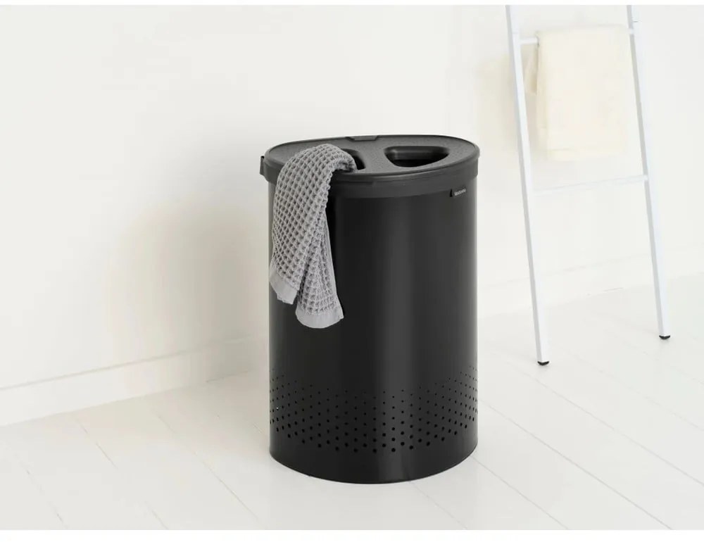 Biely kovový kôš na bielizeň 55 l Selector – Brabantia