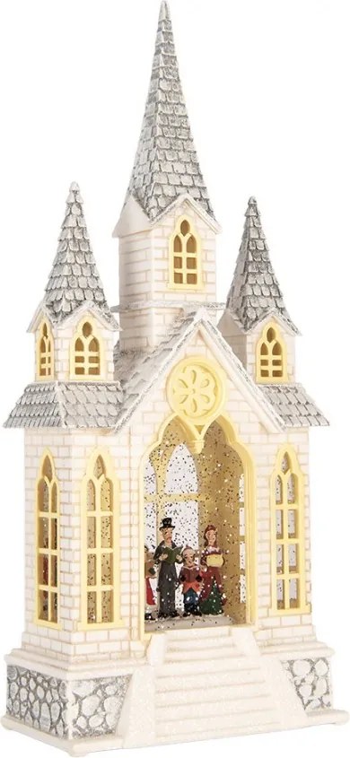 Christmas Decoration With LED Lighting And Music 17x10x41 Cm / 3xAA Beige Plastic - 17*10*41 cm / 3*AA