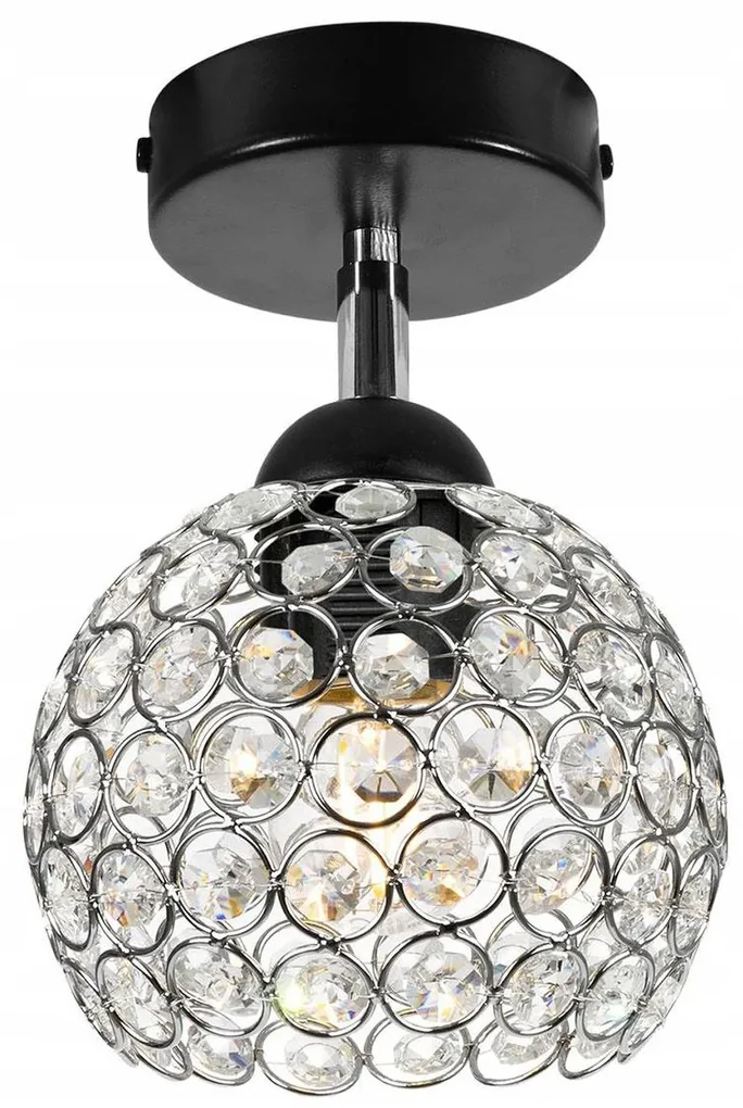 Bodové svietidlo Crystal, 1x strieborné krištáľové tienidlo, (výber z 2 farieb konštrukcie - možnosť polohovania)