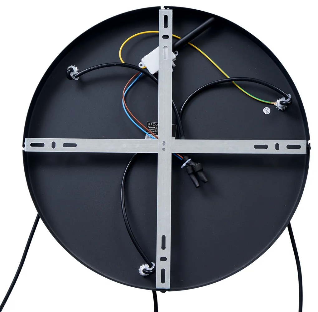 Dizajnové závesné svietidlo čierne okrúhle s 3 svetlami - Indu