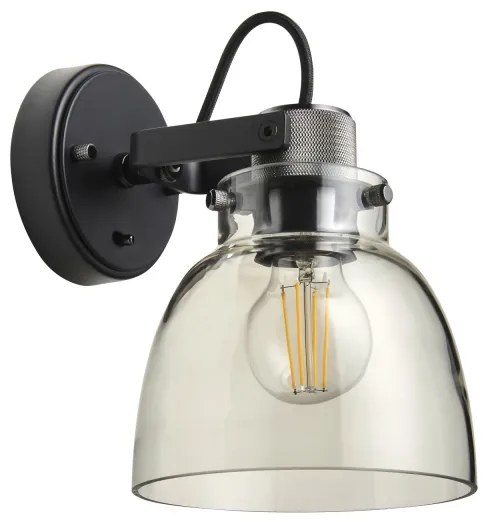 Endon 107011 - Nástenné bodové svietidlo URBAN 1xE27/10W/230V čierna/dymová čierna