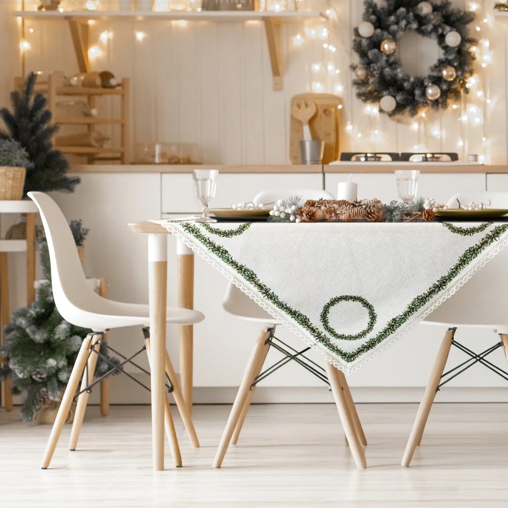 VIANOČNÝ OBRUS XMAS8 85X85 CM VZOROVANÁ