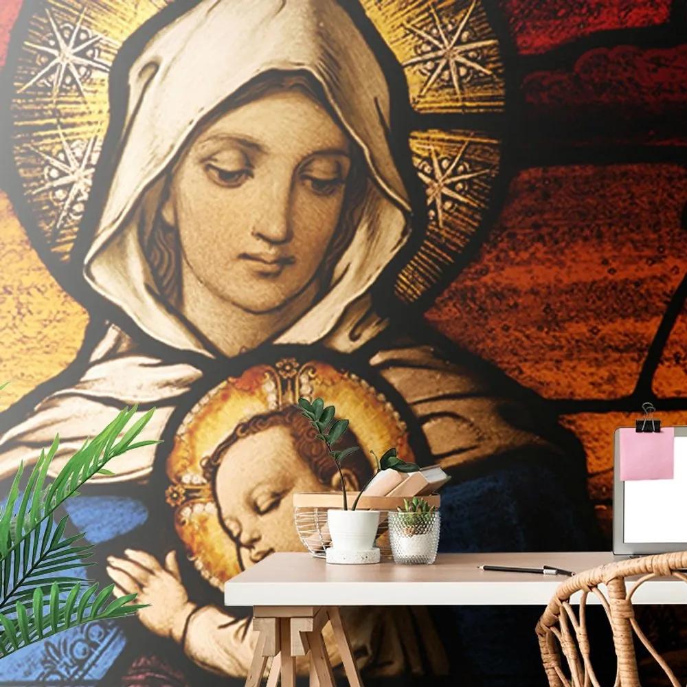 Samolepiaca tapeta Panna Mária s Ježiškom - 150x270