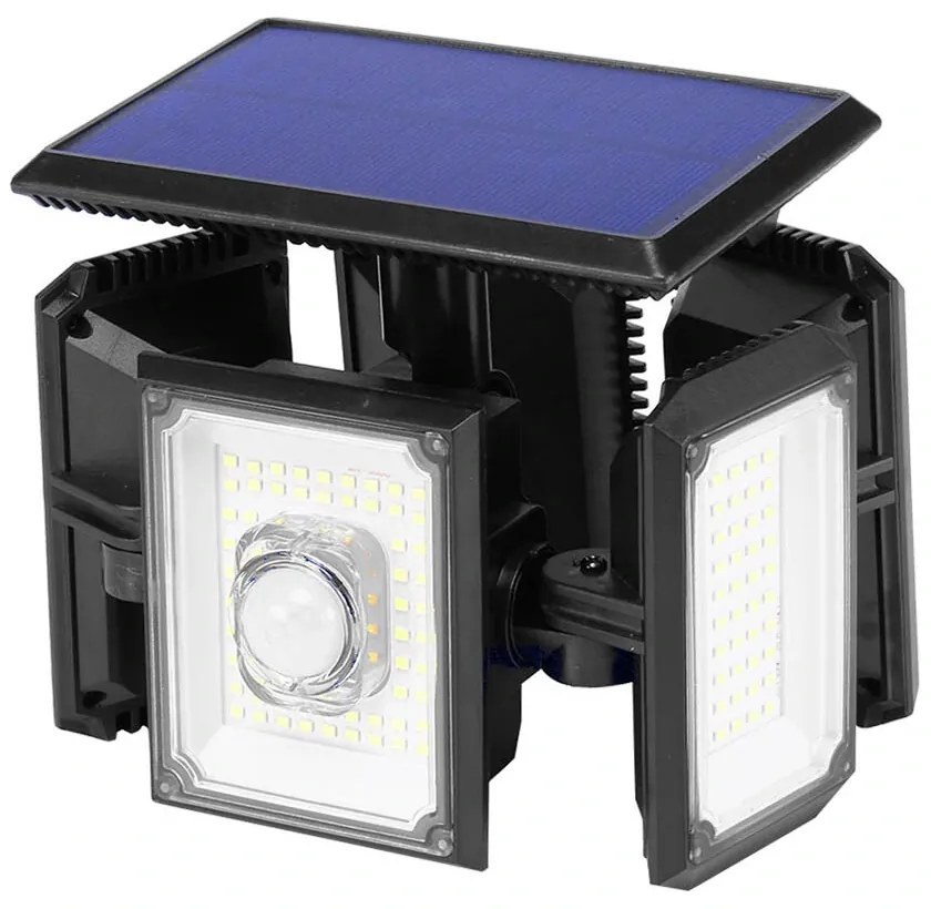 5 panelová otočná 300 LED- ová solárna lampa