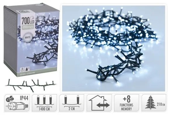Svetelná vianočná reťaz Twinkle 14 m, 700 LED