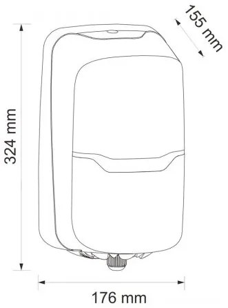 Zásobník na toaletný papier Merida Hygiene Control Flexi, biela
