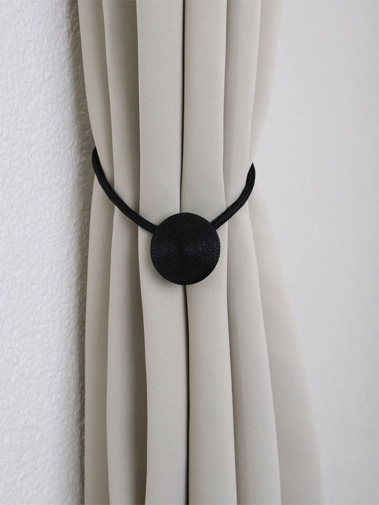 Magnetická spona na závesy Eliana (2ks) - čierna