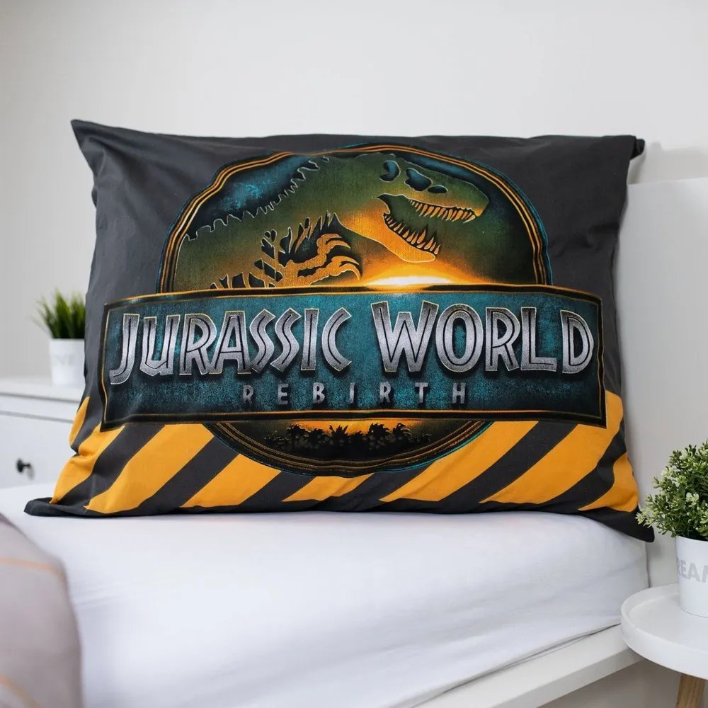 Bavlnené detské obliečky na jednolôžko 140x200 cm Jurassic World "T-Rex" – Jerry Fabrics