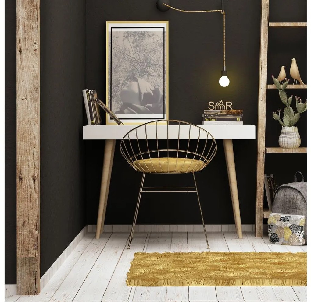 Pracovný stôl VERONIKA 74x100 cm biela/béžová