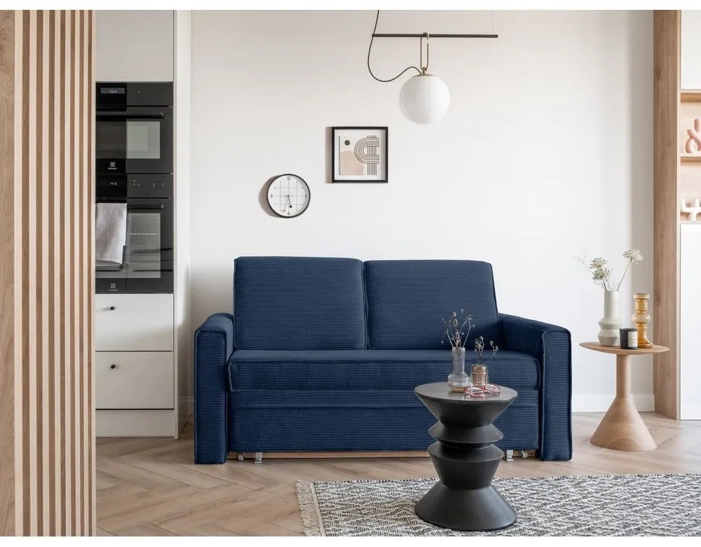 Tmavomodrá rozkladacia pohovka 168 cm Lucky Lucy – Miuform