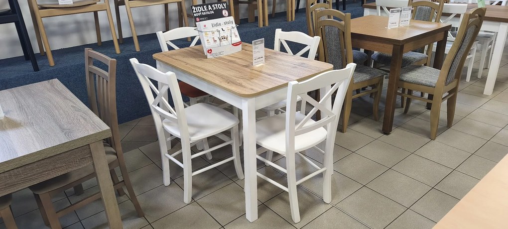 STIMA Stôl KONY Vyberte odtieň ->: Dub Wotan, Vybetre odtieň podnože ->: Biela, Vyberte rozmer ->: 110 x 70 cm