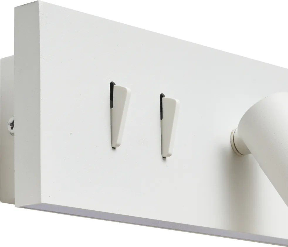 Sada 2 moderných nástenných svietidiel biele nastaviteľné s USB-C vrátane LED - Modric