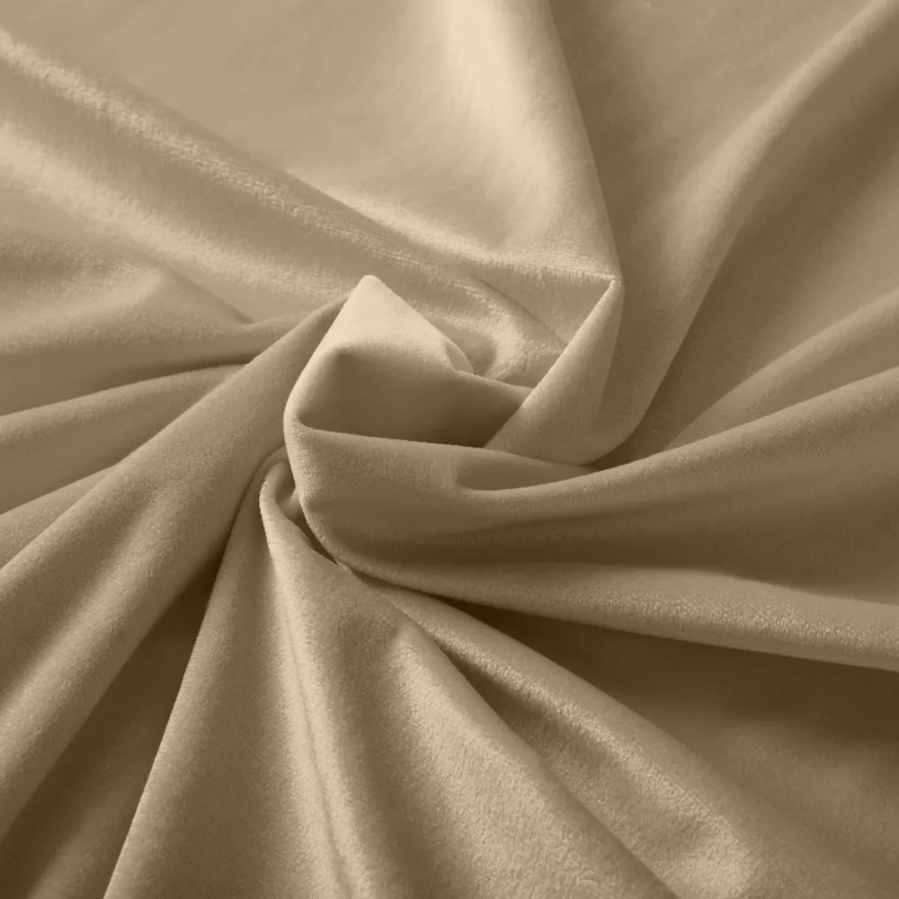 Biante Veľký zamatový oválny obrus Velvet Premium SVP-045 Kávovo béžový 160x200 cm