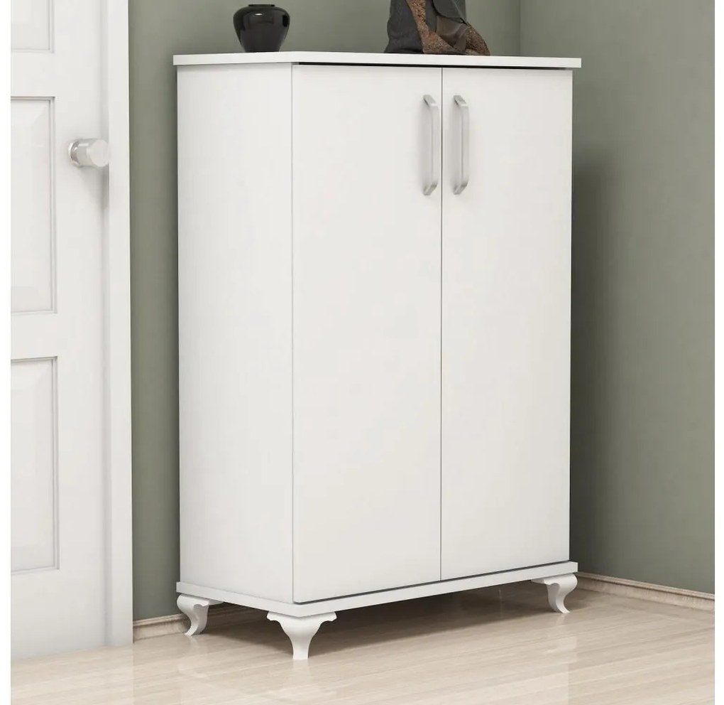 Skrinka na topánky ASTA 100x72 cm biela