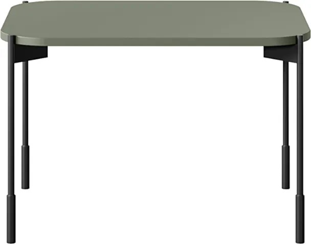 Hnedý konferenčný stolík Sonatia 60 cm s kovovými nohami - olivový