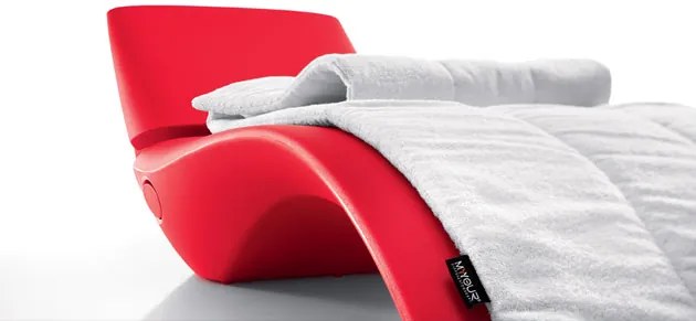 Designové ležadlo ZOE polohovateľné matné, Farebné prevedenie Biela matná