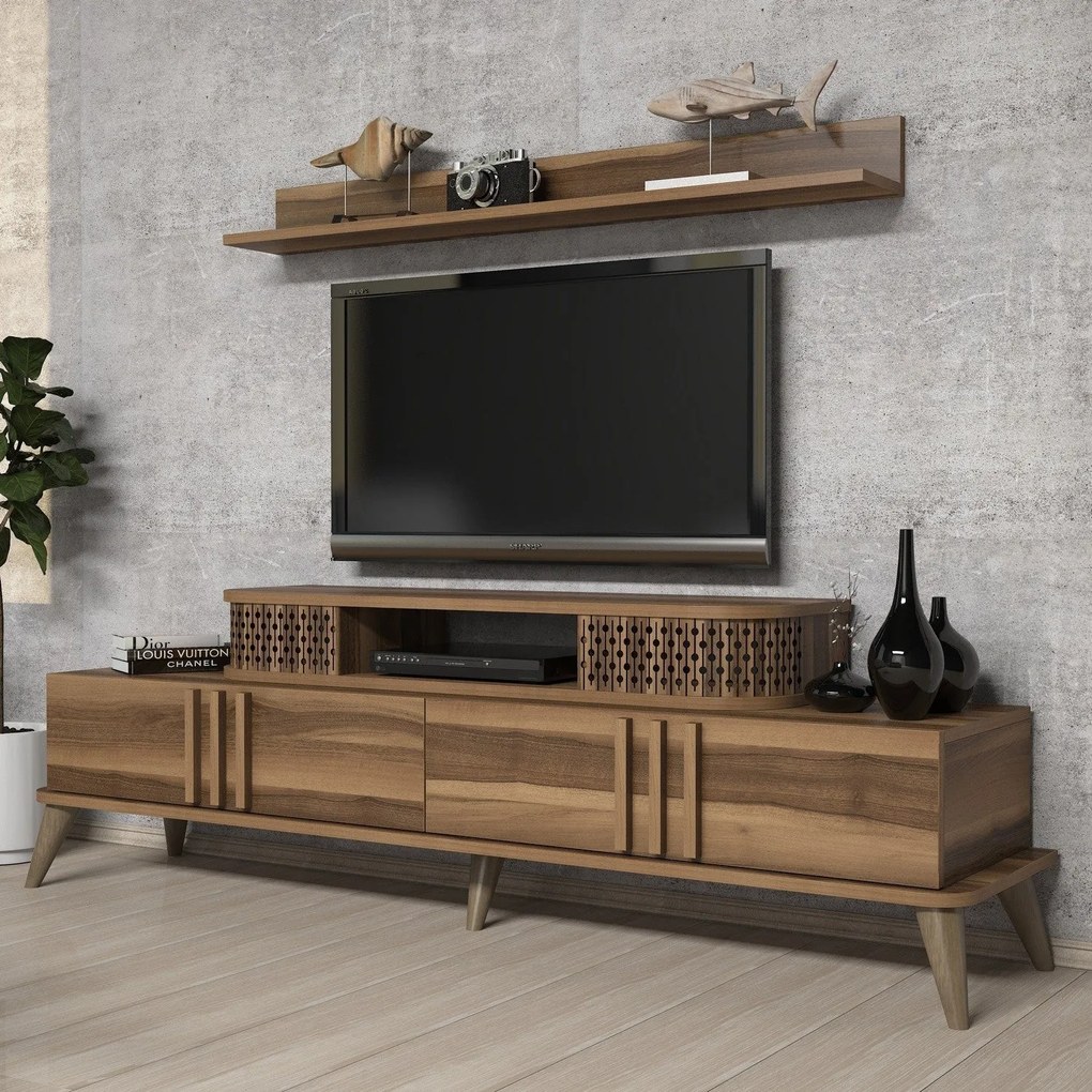 TV skrinka Eylül - Walnut