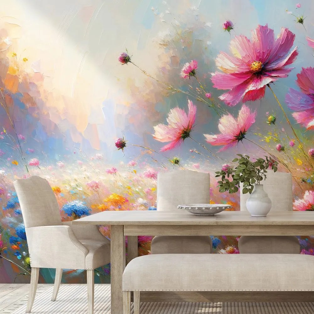 Tapeta farebné lúčne kvety v rozkvete