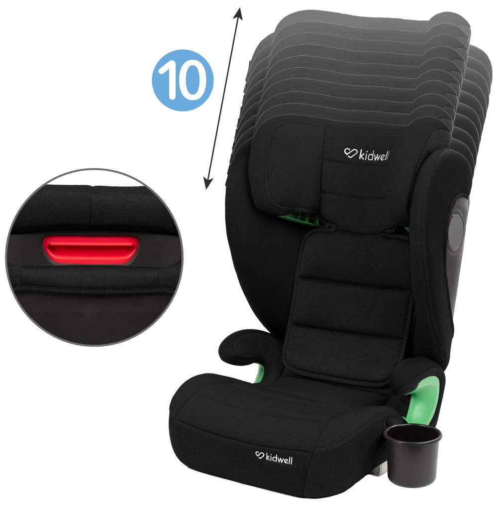 Detská autosedačka Kidwell WESTON Black