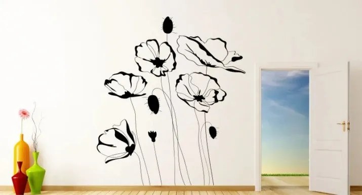 Nálepka na stenu do interiéru s motívom vlčieho maku 180 x 180 cm