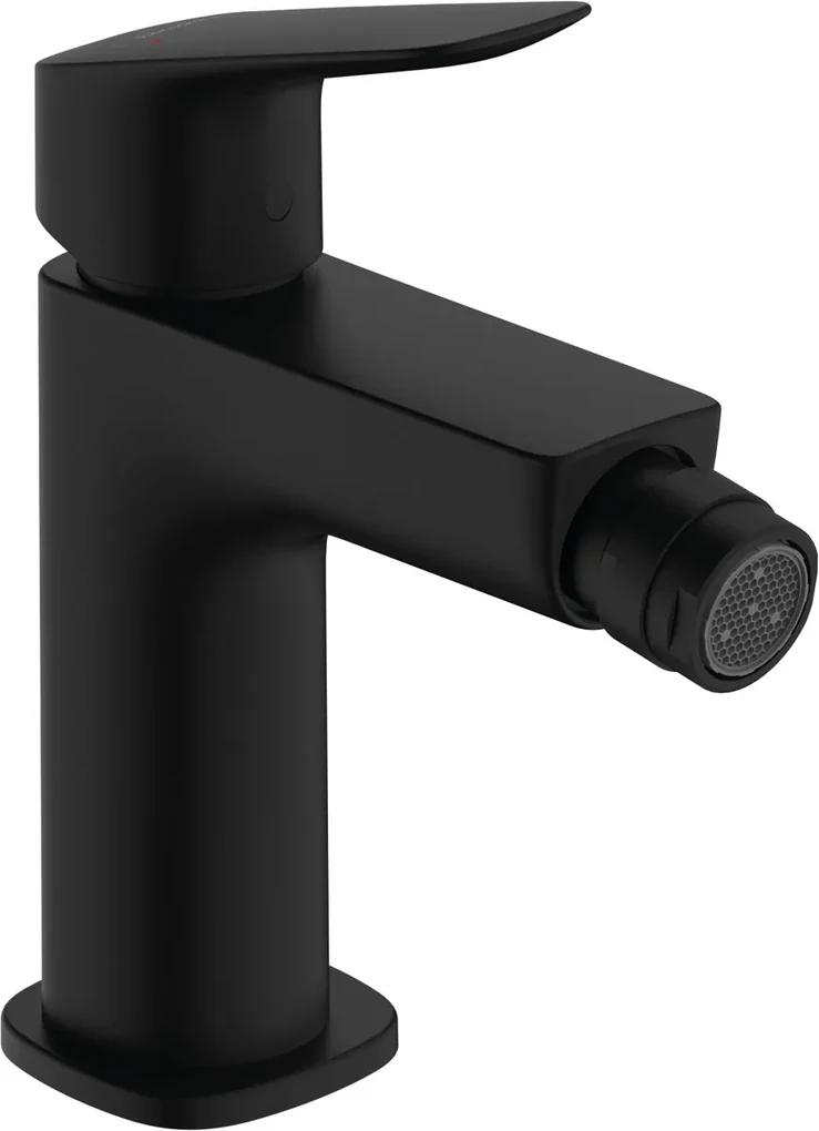 Hansgrohe Logis, páková bidetová batéria 110 Fine s odtokovou súpravou s tiahlom, čierna matná, HAN-71201670