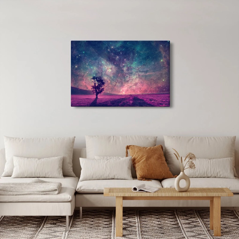 Obraz - Nadpozemská nočná obloha (90x60 cm)