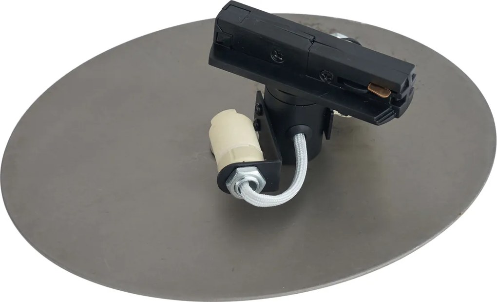 Moderné stropné svietidlo Gunmetal pre koľajnicový systém 1-fázové 2-svetlá - Iconic Pulley