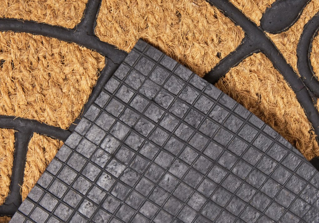 Hanse Home 45x75 polkruh Rohožka Mix Mats Cocos 105559 - na von aj na doma, hnedá, chodba / predsieň