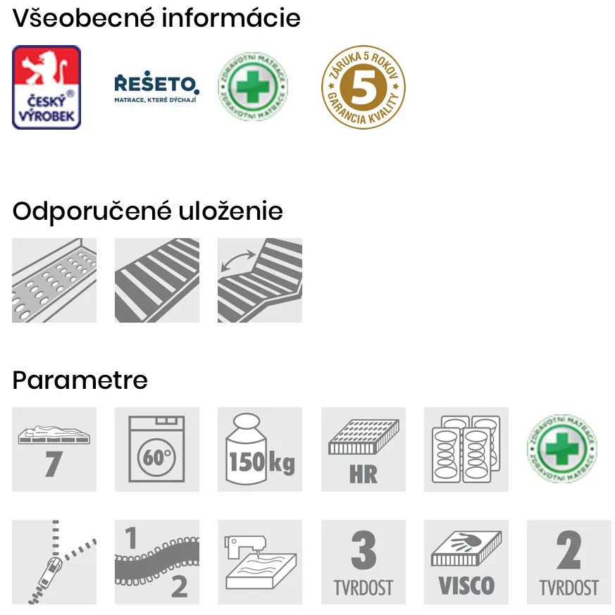 PROXIMA.store - Matrac PREMIUM SPRING VISCO ROZMERY: 180x200, VÝŠKA: 25 cm, TYP POŤAHU: TENCEL s 3D ventilačnou mriežkou