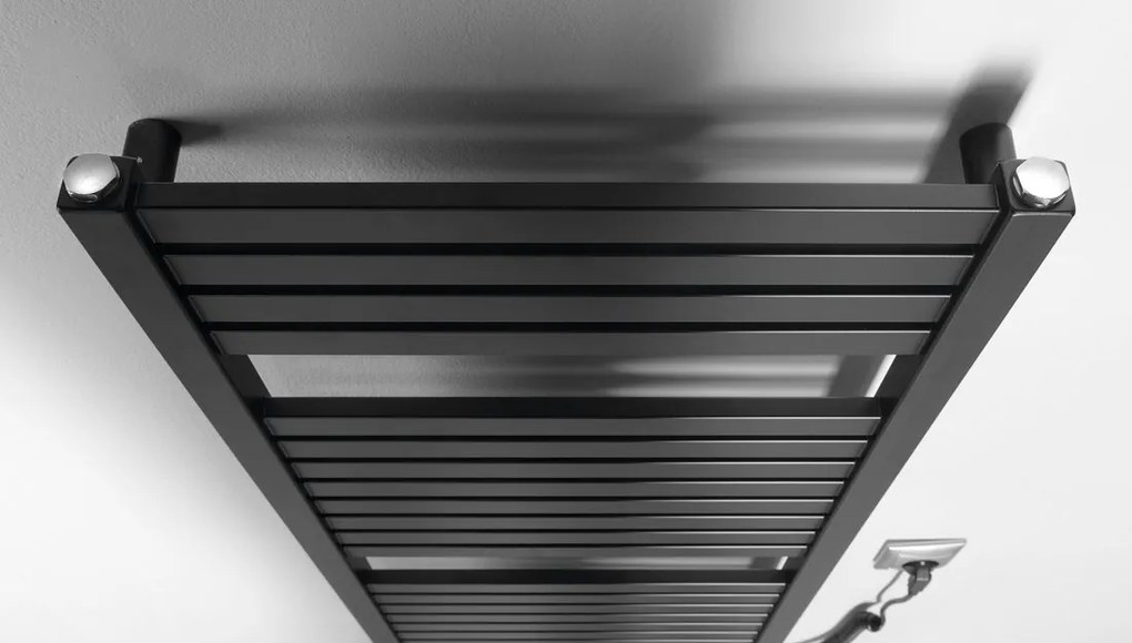 Aqualine Sapho, TONDI-E elektrické vykurovacie teleso, rovné, 450x970 mm, 300W, čierna matná