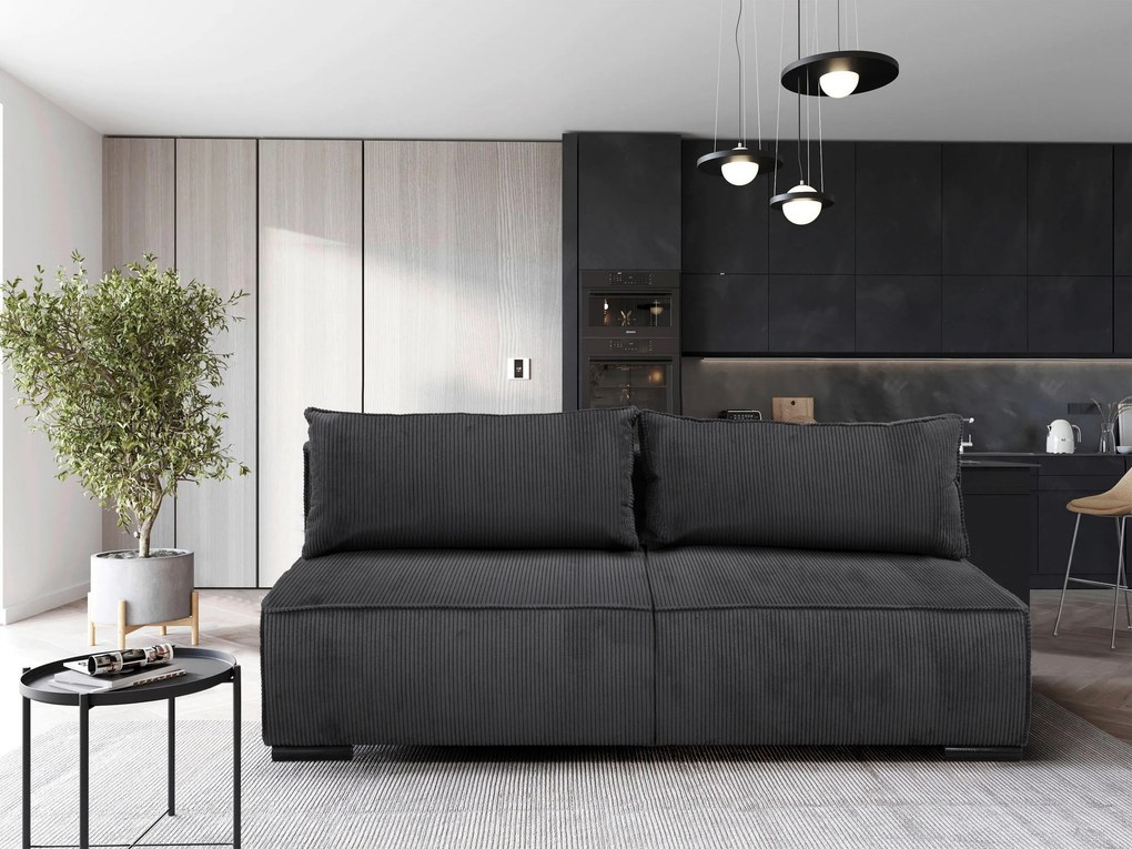 XXXLutz ROZKLADACIA POHOVKA, textil, tmavosivá MID.YOU - Sedačky - 001574006308