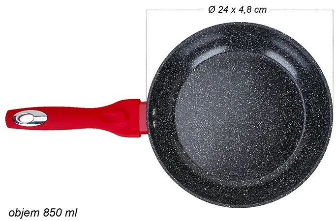 15-dielna sada riadu s mramorovým povrchom BestBerg BBN-1015R / červená