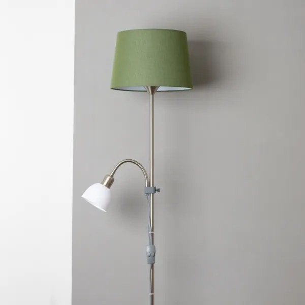 Brilagi - Stojacia lampa CERIA 1xE27/100W/230V + 1xE14/25W matný chróm/zelená