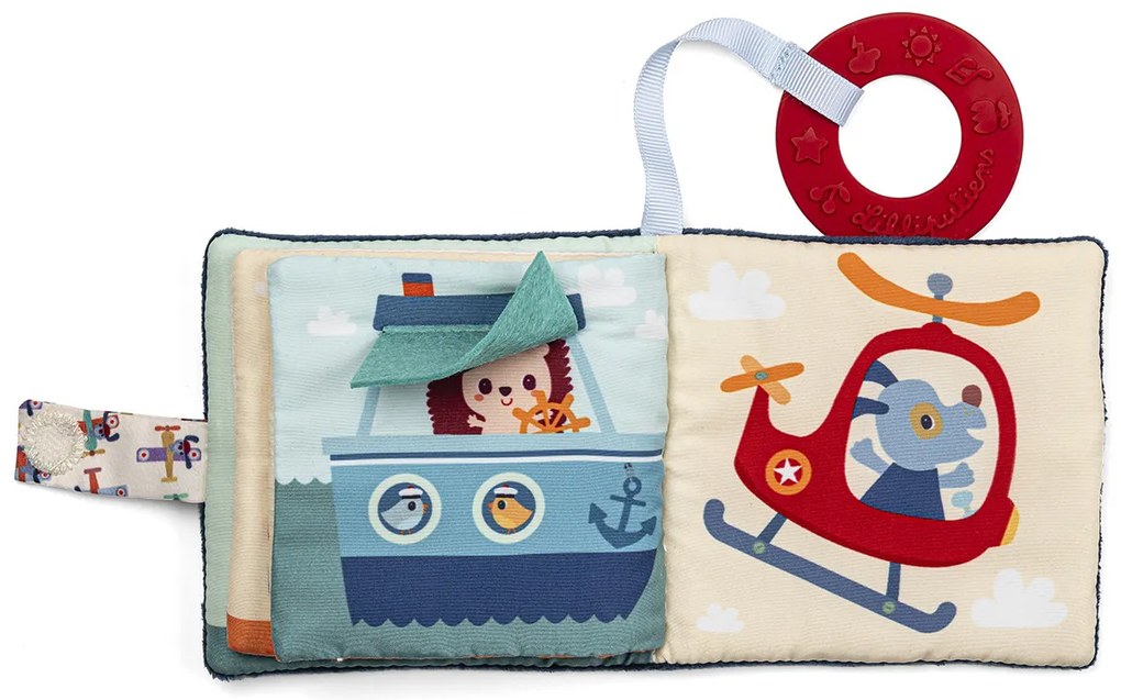 Lilliputiens - textilná knižka s hryzadielkom - psík Jules