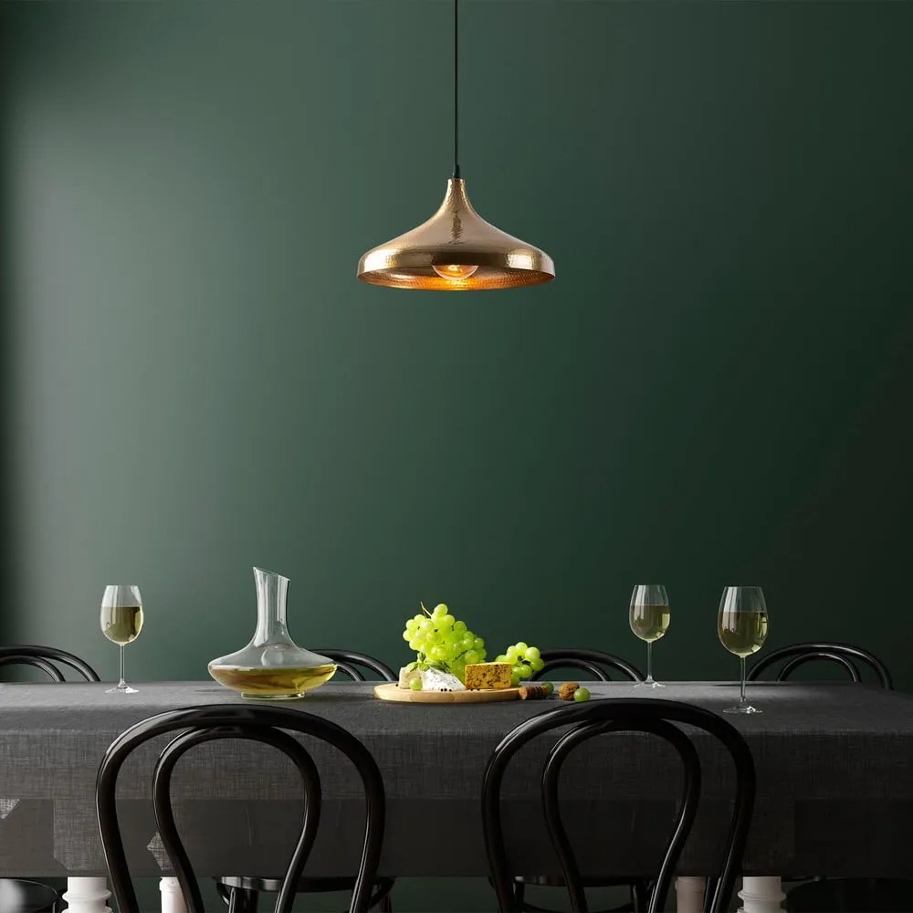 Závesné svietidlo v bronzovej farbe s kovovým tienidlom ø 36 cm Tattoo – Opviq lights