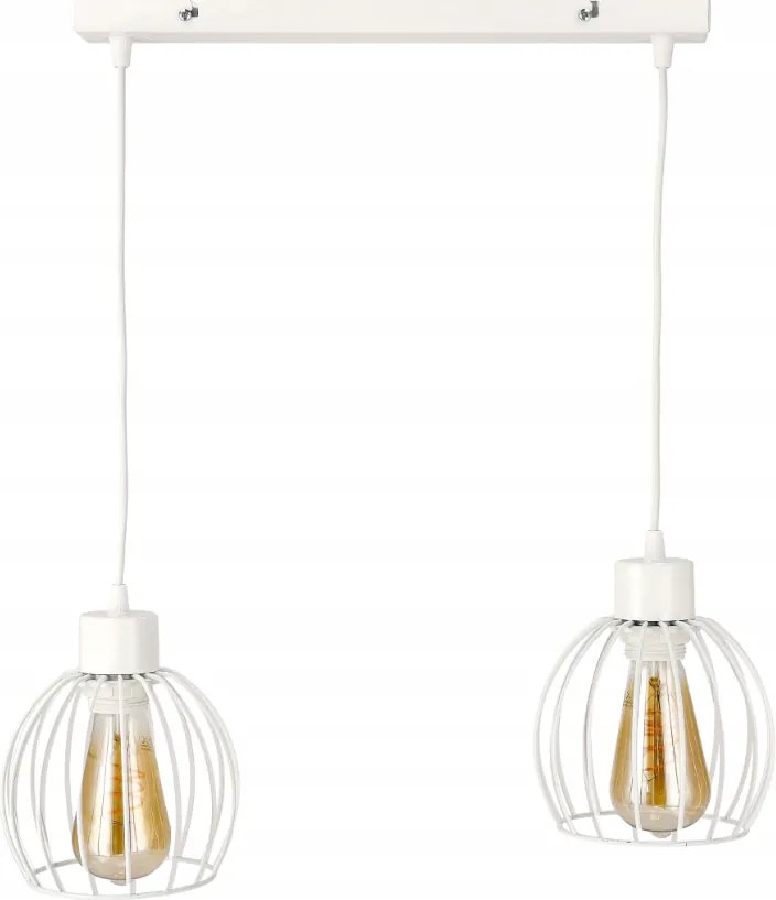 LED stropná závesná lampa s nastaviteľným guľovým materiálom biela